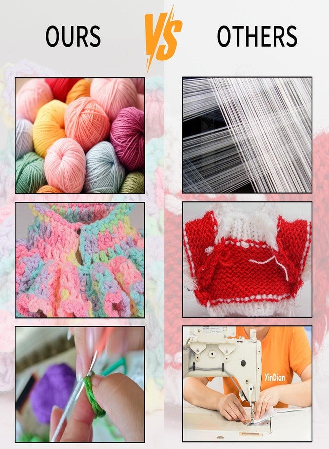 Voccim Handmade Crochet 17cm Doll Clothes - Soft, Cute, Stylish Styles with Halter Dress and Headband for Dress up 15cm/17cm Doll Accessories Suit (Iridescence) - Image 3